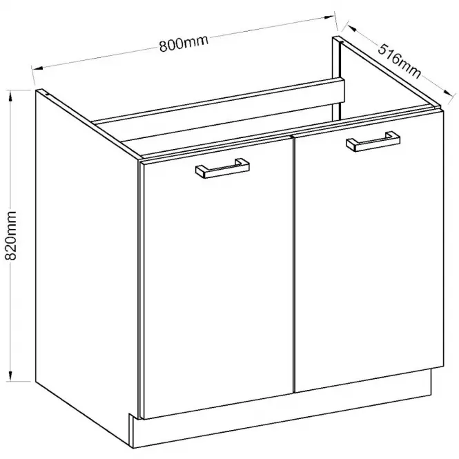Szafka kuchenna Eko White 80ZL 2F BB