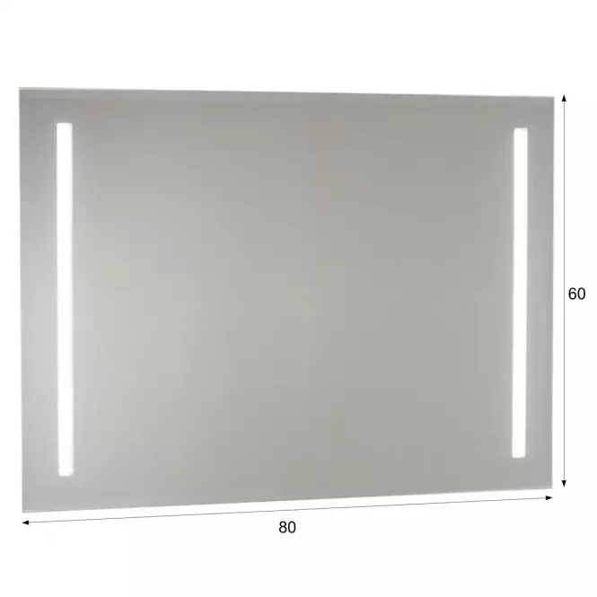 Lustro łazienkowe z oświetleniem LED 60x80