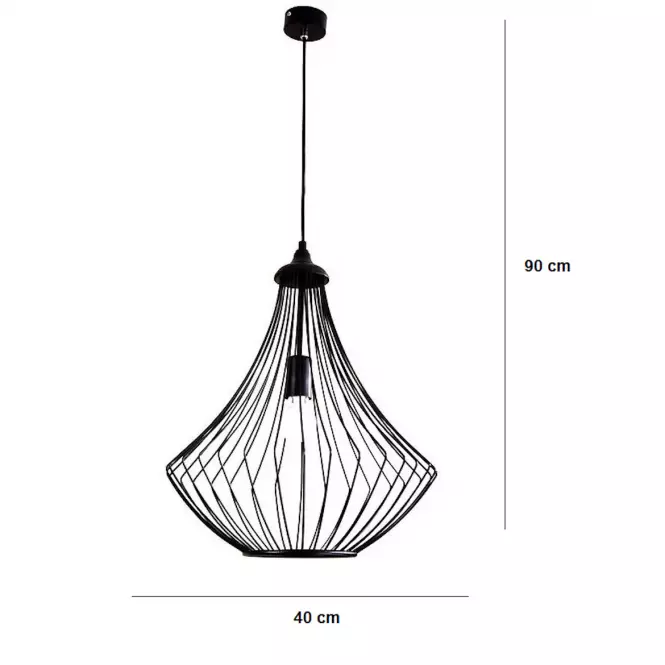 Lampa Turbacz 2643/Z-B-1 Czarny LW1