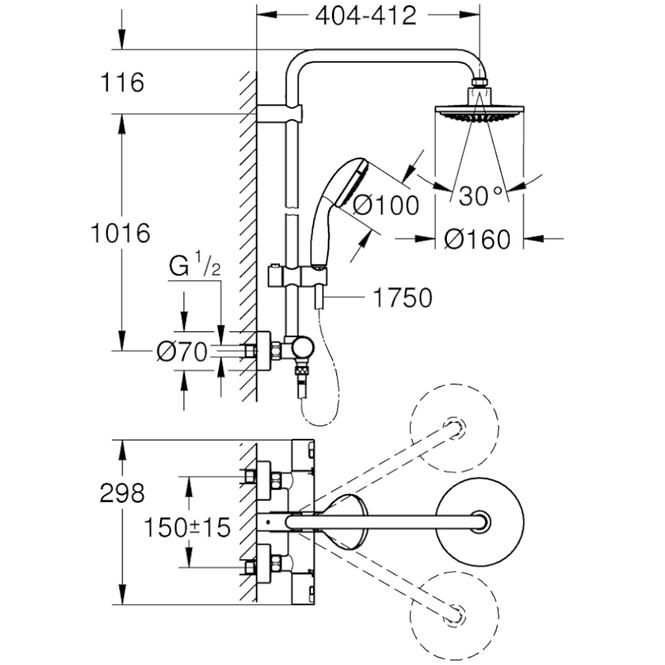 60GS 27960000 VITALIO START SYSTEM NATRYSKOWY Z BATERIĄ TERM