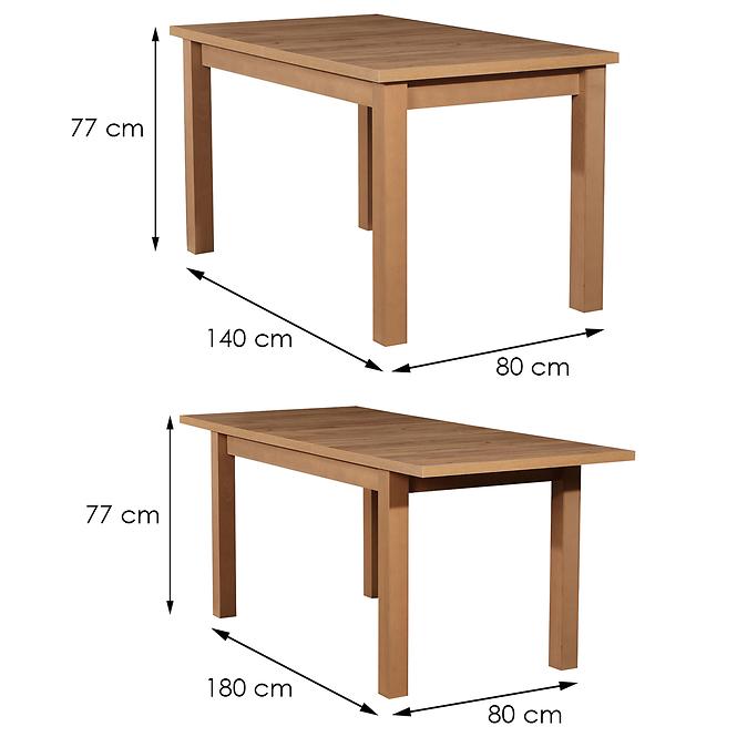 Stół rozkładany ST28 140/180x80cm dąb wotan CC