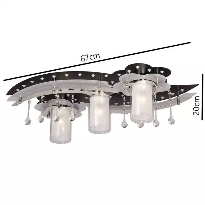 Lampa Star P-8365/3 BK+CR PL3
