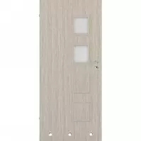 Drzwi wewnętrzne Dallas 2x4 60L wiąz skandynawski WC + tuleje wentylacyjne