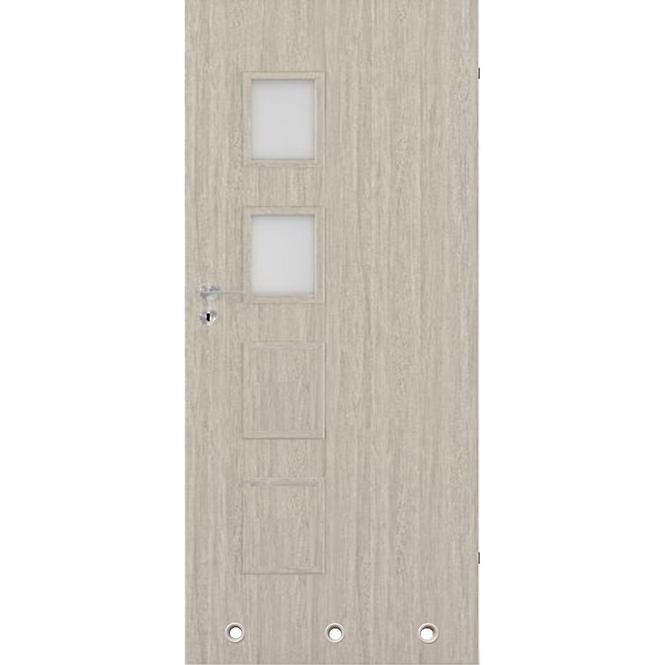 Drzwi wewnętrzne Dallas 2x4 60 P wiąz skandynawski / WC + tuleje wentylacyjne