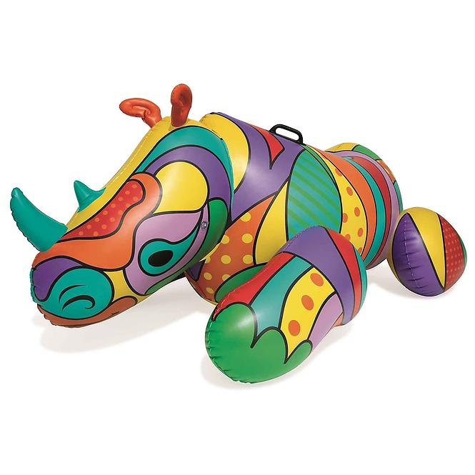Kolorowy nosorożec do pływania 201x102 cm 41116