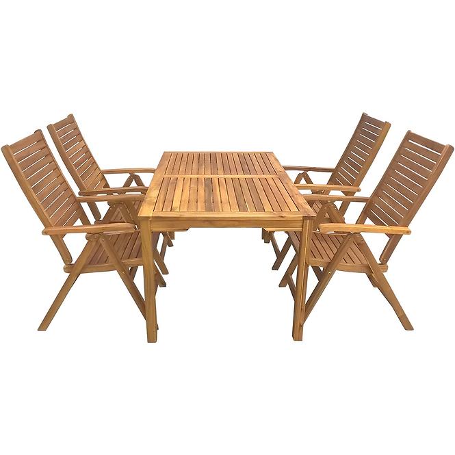 Krzesło ogrodowe drewniane 5-pozycyjne