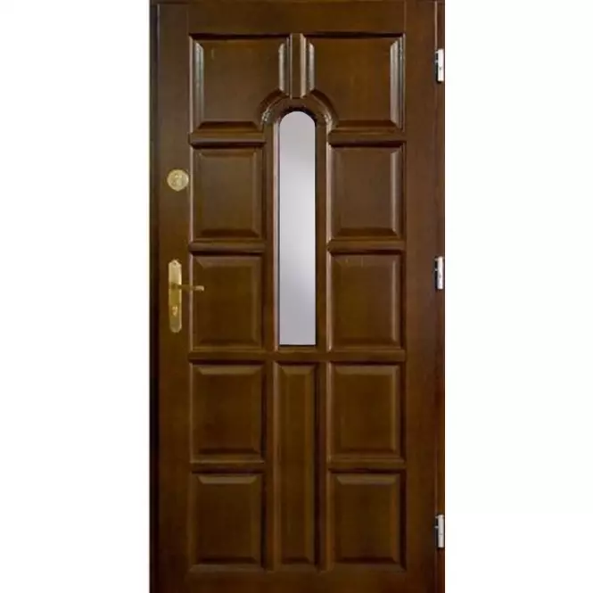 Drzwi zewnętrzne WZ 2 90P ciemny orzech