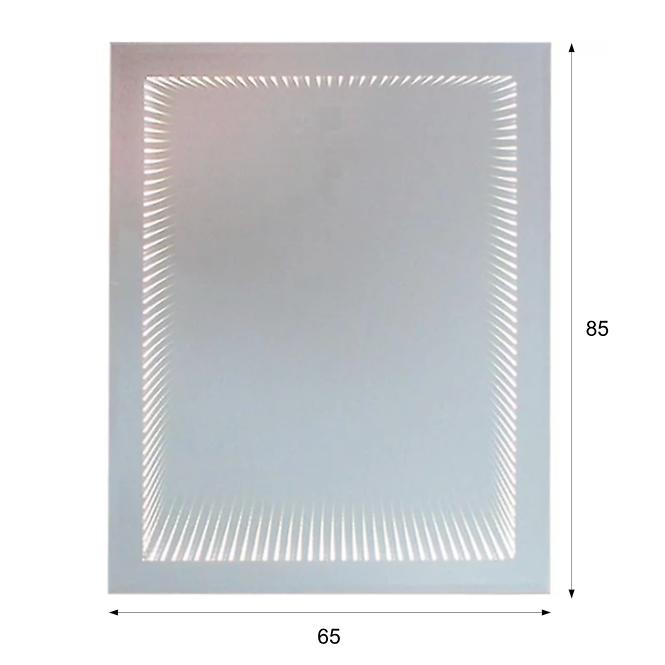 Lustro łazienkowe z oświetleniem LED efekt 3D 65x85