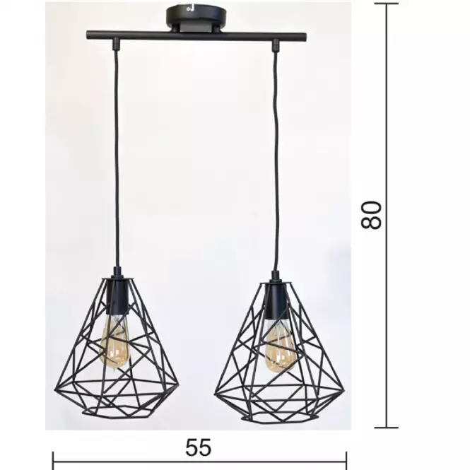 Lampa Smerek 2695/Z-B-2 Czarny LW2