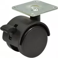 Kółko meblowe 40 mm/25 kg z hamulcem płyta mocujaca
