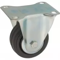 Zestaw jezdny, Koła czarne 80 mm/80 kg, płyta stala