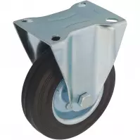 Zestaw jezdny, Koła czarne 125 mm/125 kg, płyta stala