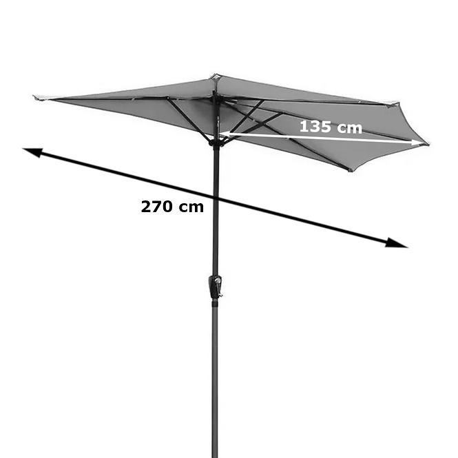 Parasol ogrodowy półkolisty 270x135cm