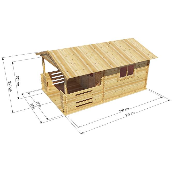 Domek Zuzia I 3x3m +taras 3x2m z oknem, z podłogą