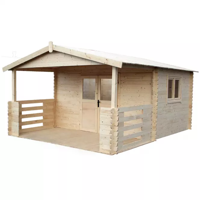 Domek Zuzia II 4x3m + taras 4x2m z oknem, z podłogą