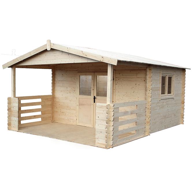 Domek Zuzia II 4x3m + taras 4x2m z oknem, z podłogą