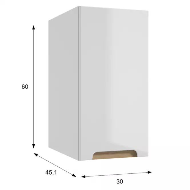 Szafka wisząca Fresh A30 1D0S biała,2