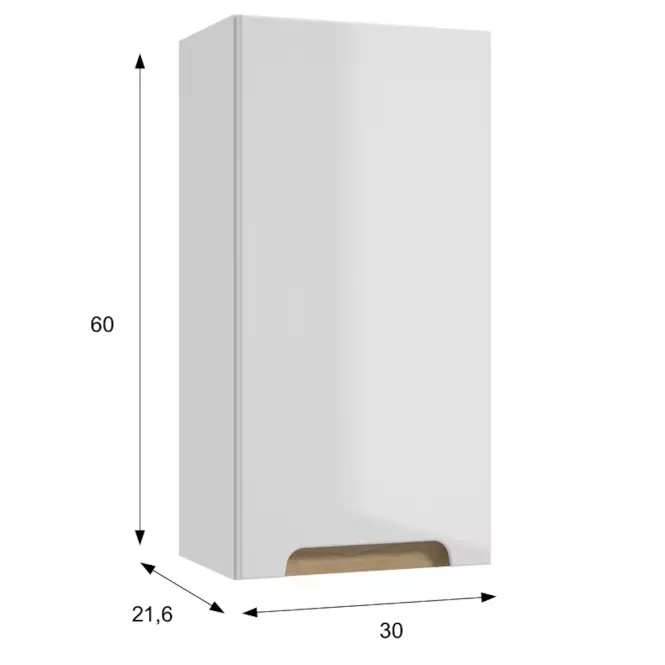 Szafka wisząca Fresh A30 slim 1D0S biała,2