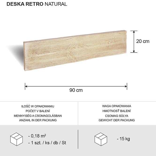 Deska Tarasowa Retro Natural (Betonowa) 90x20x4cm