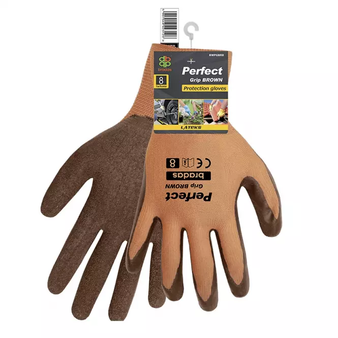 Rękawice ochronne Perfect brązowe, rozmiar 8