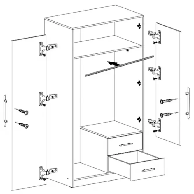 Szafa Smart SR3 100 cm dąb sonoma/biały