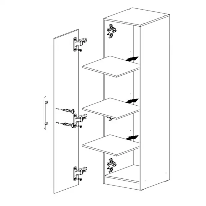 Szafa Smart SR5 50 cm dąb sonoma/biały