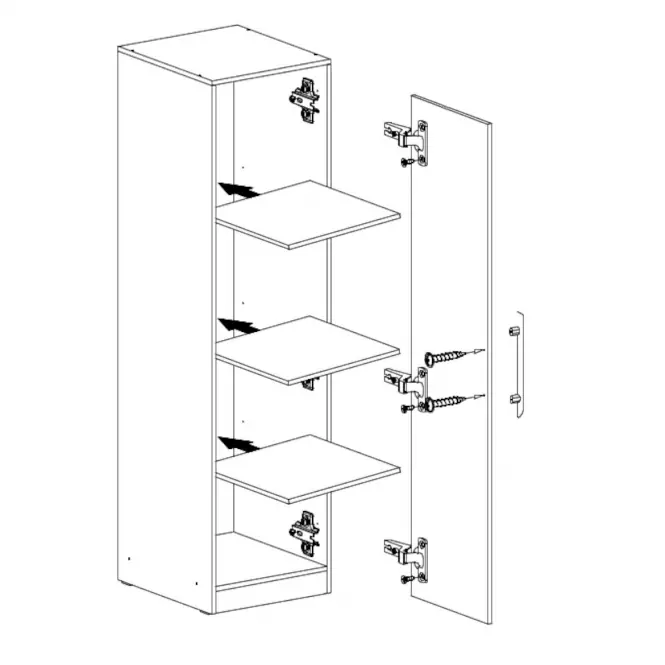 Szafa Smart SR5 50 cm dąb sonoma/biały