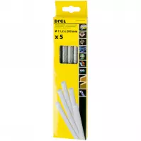 Wkłady klejowe 5 szt 11,2mm X 200mm, srebrny brokat CON-GKS-61209
