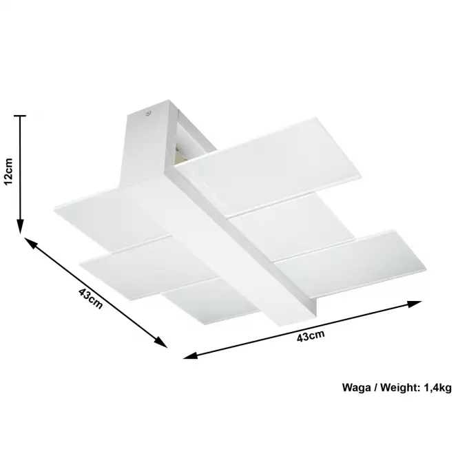 Plafon Luizjana 1 white A-07