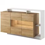 Komoda Alva grande oak/biały mat
