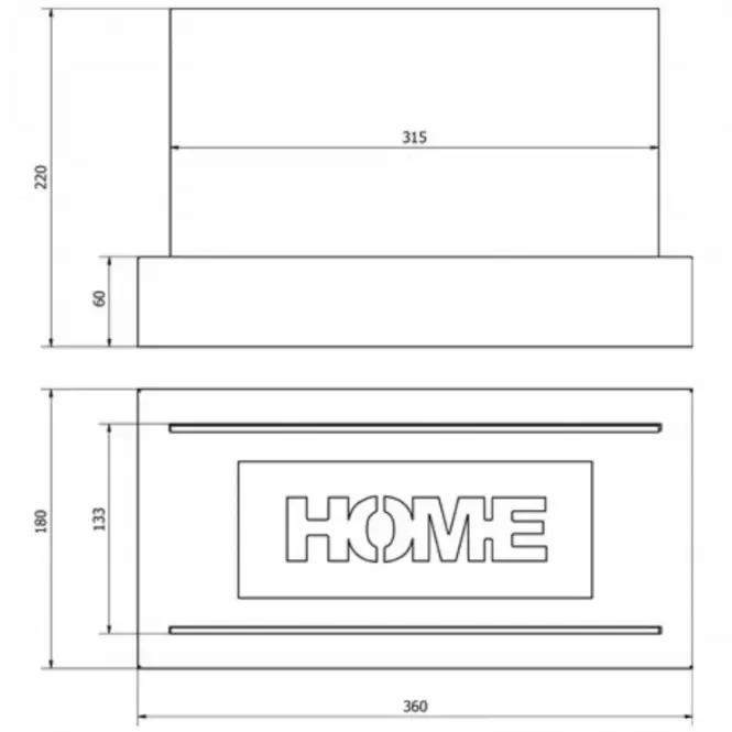 Biokominek Home czarny strukturalny