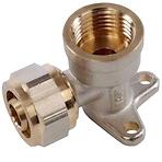 Kolanko z uchwytem, pex 16x1/2 gw-system skręcany