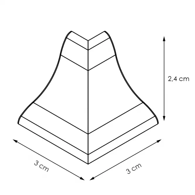 Narożnik zewnętrzny – piasek rzymski LWS-018,2