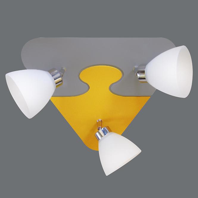 Lampa Puzel K3P-8 żółty/szary PL3