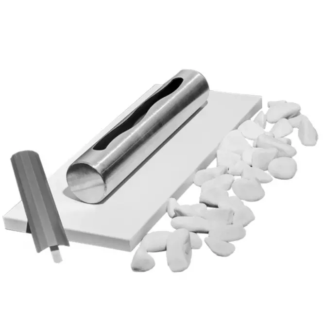 Biokominek wolnostojący Stainless biały połysk