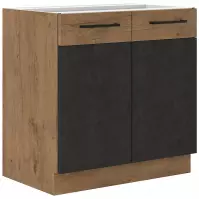 Szafka kuchenna VIGO grafit mat 80ZL 2F BB