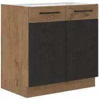 Szafka kuchenna VIGO grafit mat 80D 2F BB