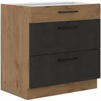 Szafka kuchenna VIGO grafit mat 80D 3S BB