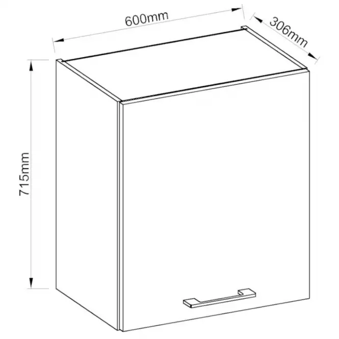 Szafka kuchenna VIGO grafit mat 60G-72 1F