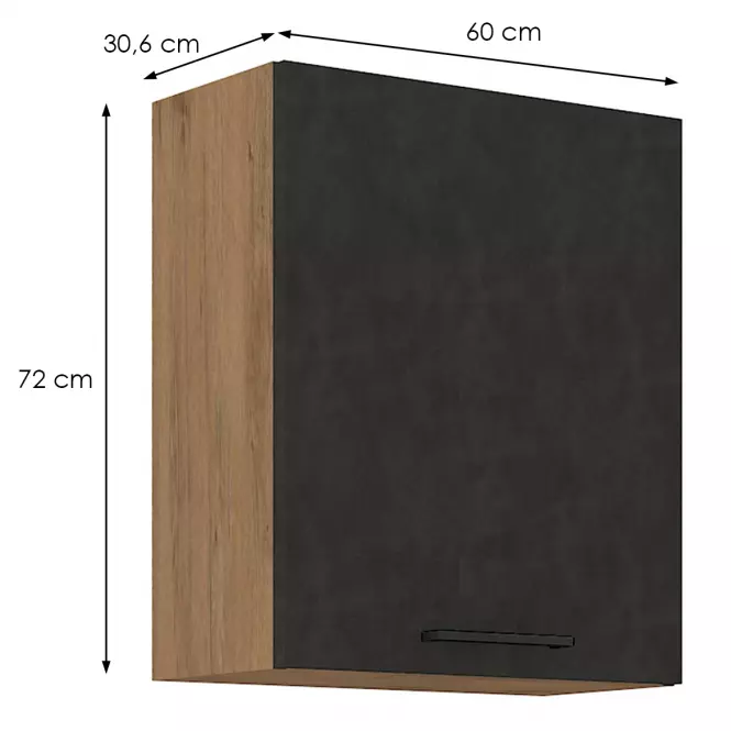 Szafka kuchenna VIGO grafit mat 60G-72 1F