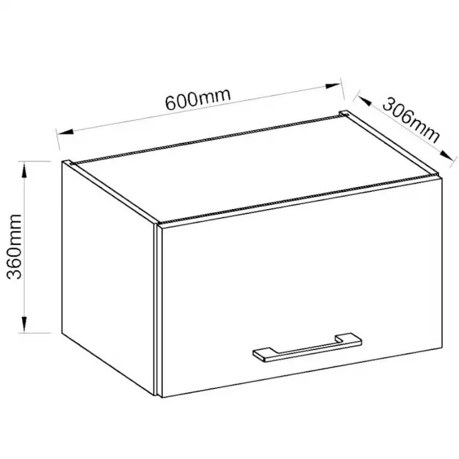 Szafka kuchenna VIGO grafit mat 60GU-36 1F