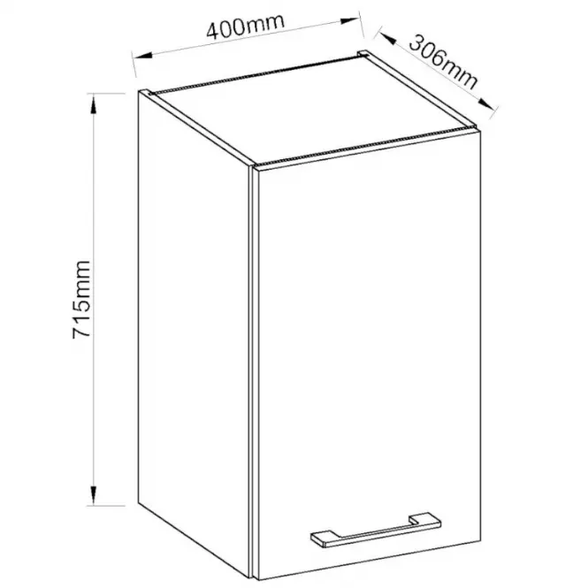 Szafka kuchenna VIGO grafit mat 40G-72 1F