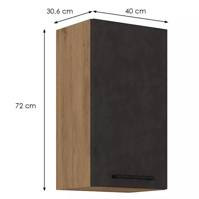 Szafka kuchenna VIGO grafit mat 40G-72 1F