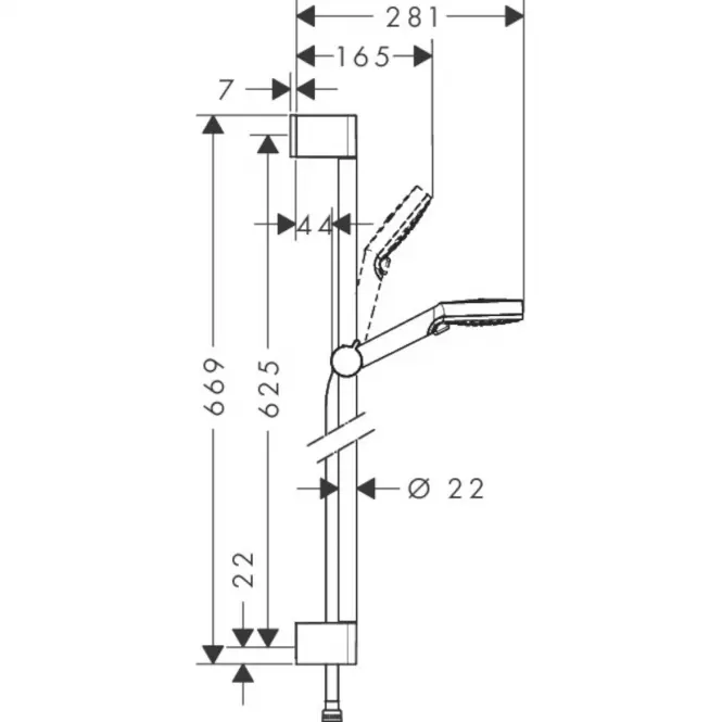 Zestaw natryskowy 2F Crometta Vario 26532400