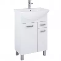 Zestaw szafka z umywalką Uno 55 2D1S white