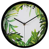 Zegar ścienny greenery śr. 25cm zielono-biały