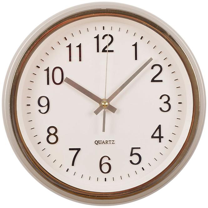 Zegar ścienny klassika kol. Złoty śr. 25,8 cm