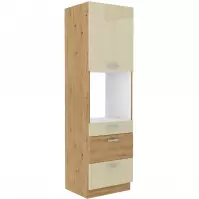 Szafka kuchenna ARTISAN krem połysk 60DPS-210 3S 1F