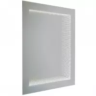 Lustro łazienkowe z oświetleniem LED efekt 3D z zegarem 80x100