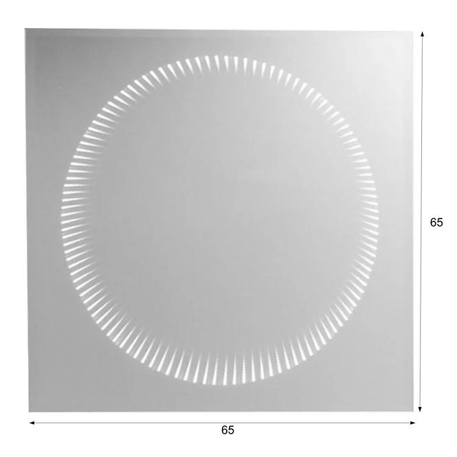 Lustro łazienkowe z oświetleniem LED efekt 3D 65x65